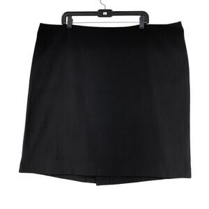 MM Lafleur Women Plus Size +3 US 24 Skirt Pencil Straight Stretch Side Zip Black